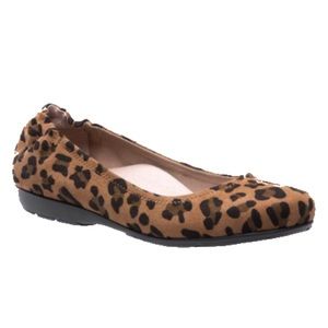 Abeo Leopard print flats, size 10, suede leather